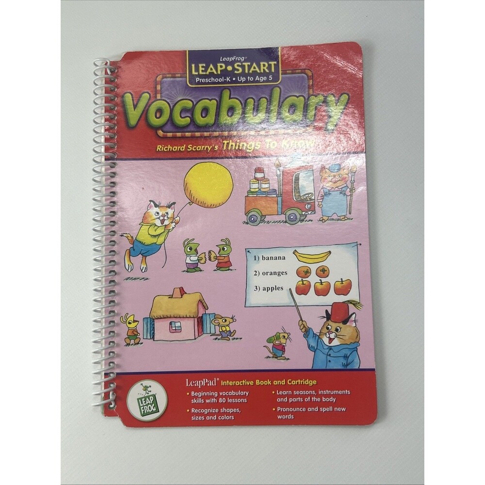 Leap Frog Leap Pad Replacement Book Vocabulary Richard Scarry BOOK ONLY